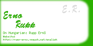 erno rupp business card