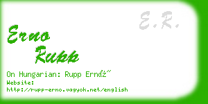 erno rupp business card